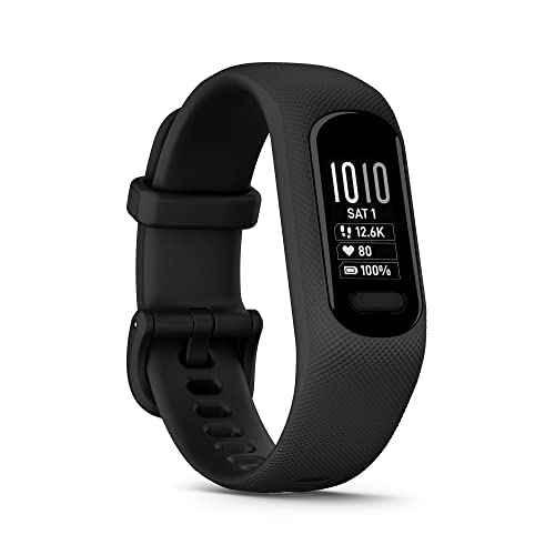 Garmin vívosmart 5, Smartband, Activity Tracker, Cardio, SpO2, GPS Smartphone, Passi, Calorie, Stress, 15 Sport, Rilevamento Incidenti, Display OLED, Notifiche...