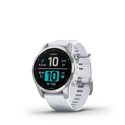 Garmin fēnix 7S, Smartwatch, 42mm, Display 1,2', Touchscreen, +30 Sport, GNSS multi-band, Cardio, SpO2, Mappe, Musica, Garmin Pay, Autonomia 11 giorni (Silver &...