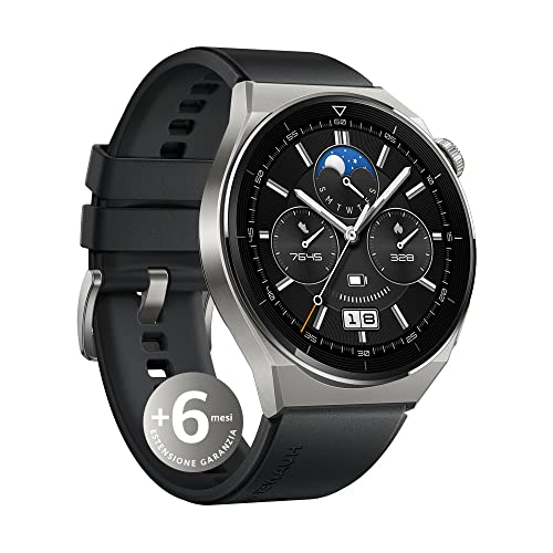HUAWEI WATCH GT 3 Pro 46 mm Smartwatch Orologio Uomo, Quadrante in Vetro Zaffiro, Monitoraggio della Salute 24h, Durata Batteria fino a 14 Giorni, 5ATM, GPS,...