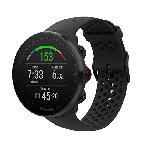 Polar Vantage M, Sportwatch per Allenamenti Multisport, Corsa e Nuoto, Impermeabile con GPS e Cardiofrequenzimetro Integrato, 46 mm, Unisex – Adulto, Nero, M/L